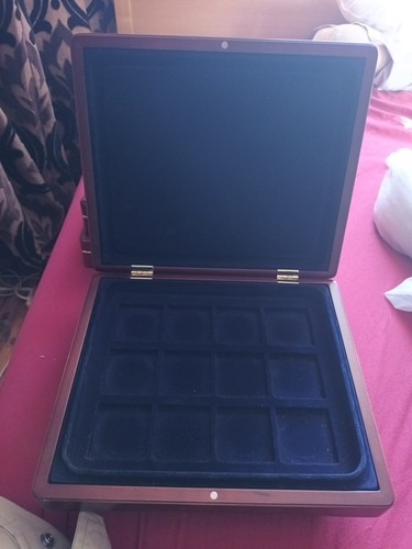Wooden coin display - wooden,