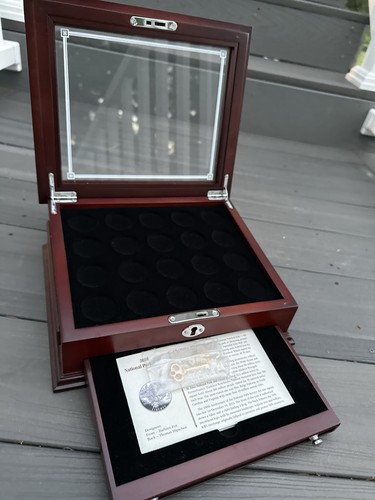 Pcs cherry wood coin display - pcs,