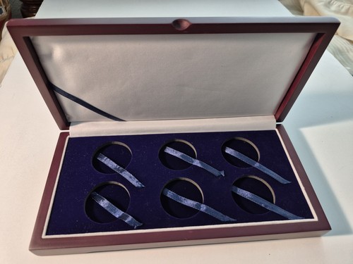 Wood coin display box case - wood,