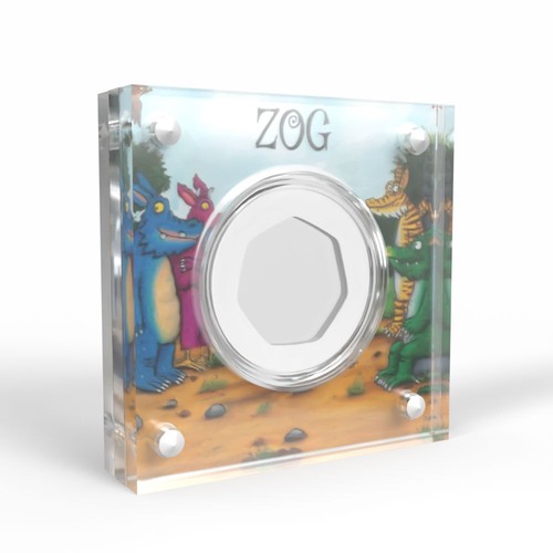 Zog 50p acrylic coin display - acrylic,