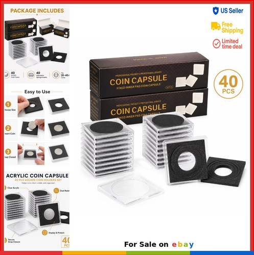 Acrylic coin holders mm - holders, 20-40