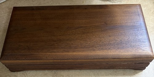 Coin wood display case holder - case,