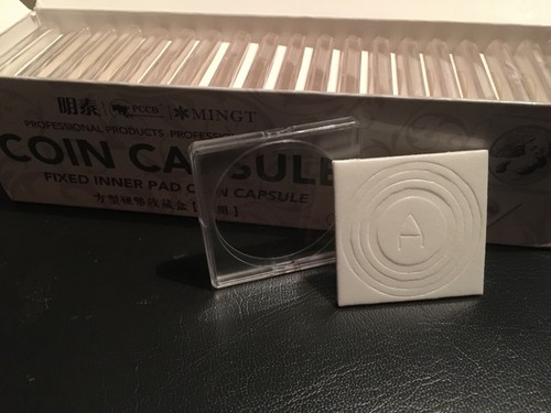 Square coin capsule - -,